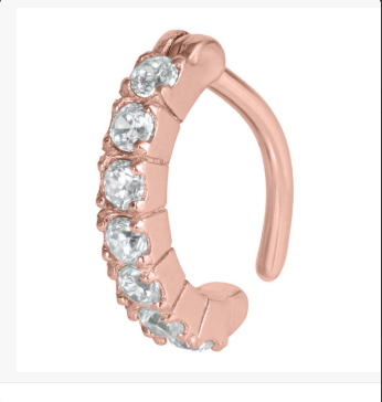 Rose Gold Rook Ring With Gems