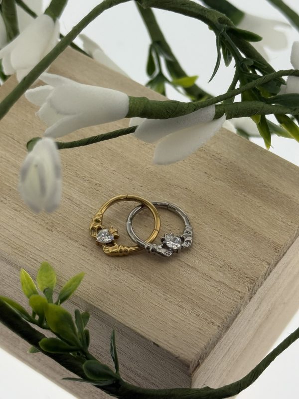 Titanium Claddagh Hinged Ring - Image 3
