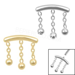 Titanium Internal 3 Ball Chain Drop Top